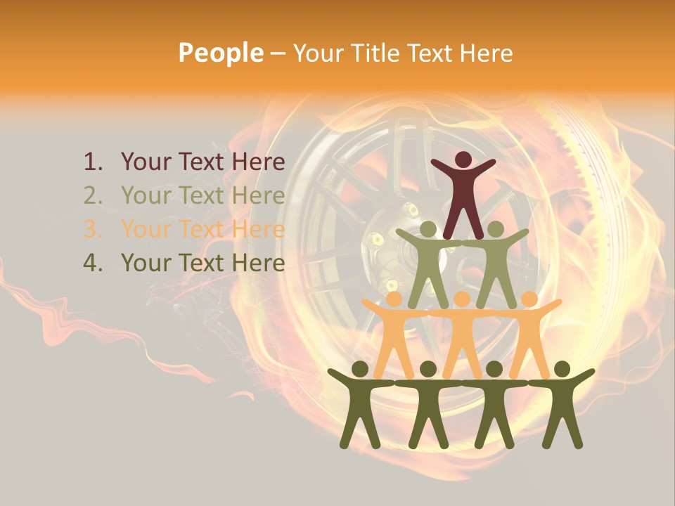 Tire On Fire PowerPoint Template