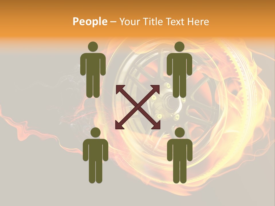 Tire On Fire PowerPoint Template