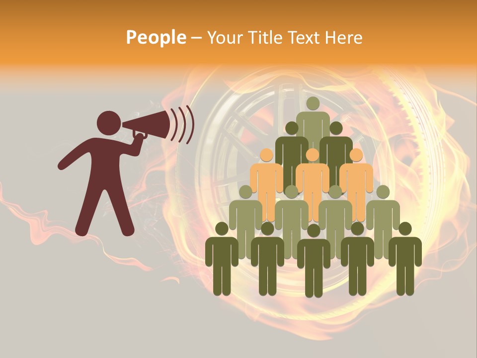 Tire On Fire PowerPoint Template