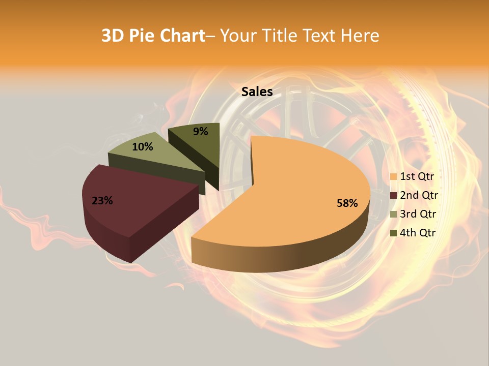 Tire On Fire PowerPoint Template
