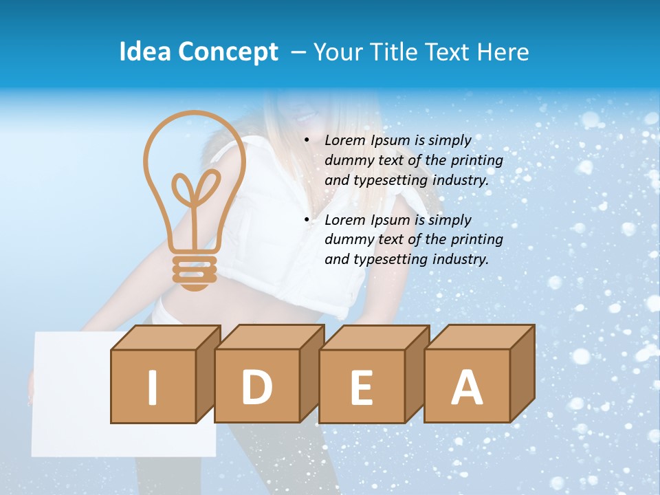 Blonde Human Dreaming PowerPoint Template