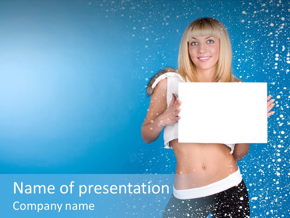 Flake Beautiful Placard PowerPoint Template