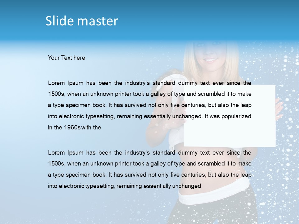 Flake Beautiful Placard PowerPoint Template