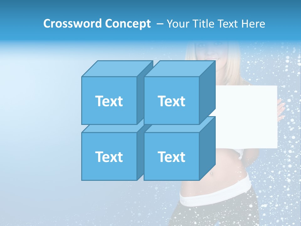 Flake Beautiful Placard PowerPoint Template