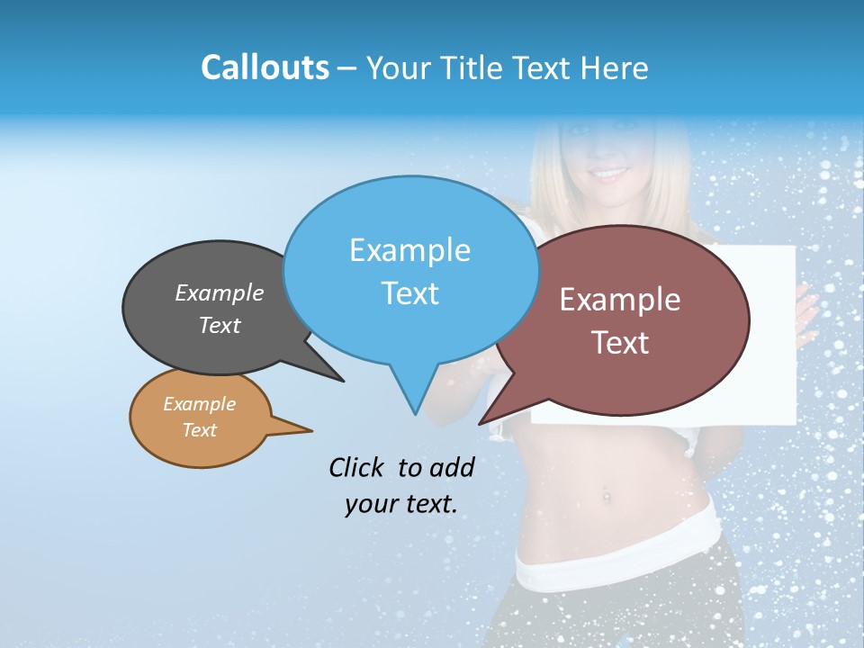 Flake Beautiful Placard PowerPoint Template