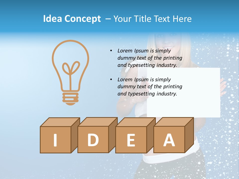 Flake Beautiful Placard PowerPoint Template