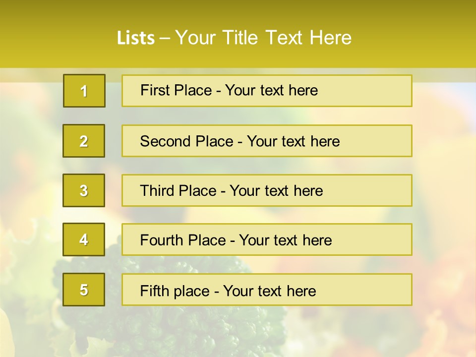 Healthy Meal Appetizer PowerPoint Template