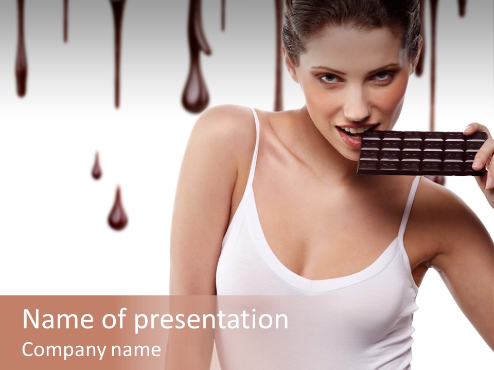 Chocolate Stream PowerPoint Template