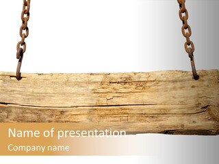 Hanging Wood Sign PowerPoint Template