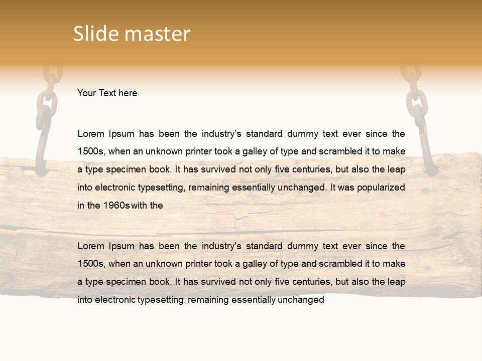 Hanging Wood Sign PowerPoint Template