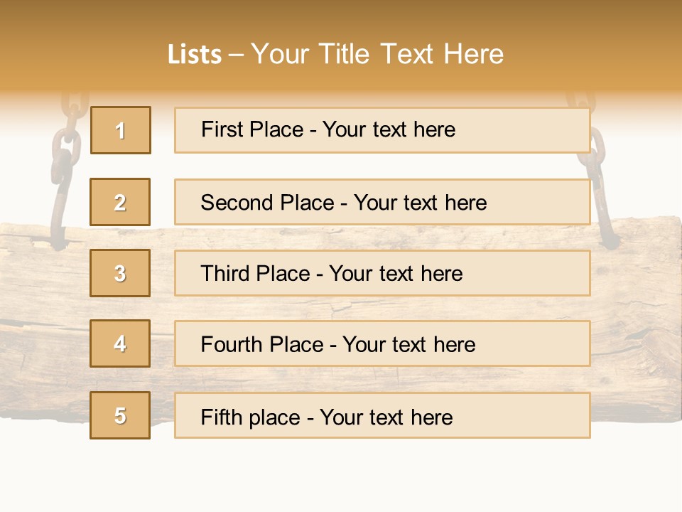 Hanging Wood Sign PowerPoint Template