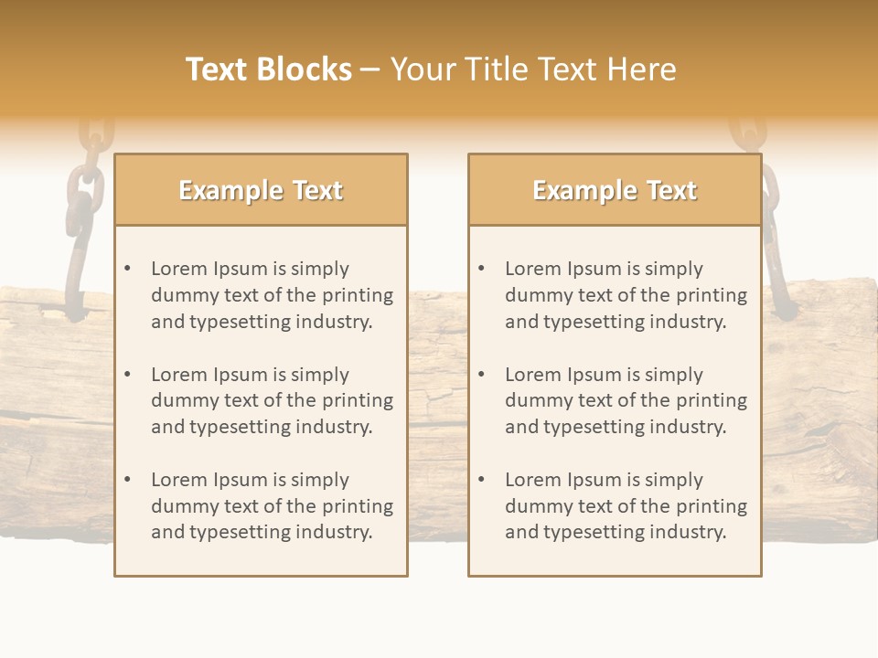 Hanging Wood Sign PowerPoint Template