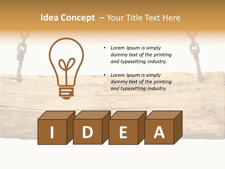 Hanging Wood Sign PowerPoint Template