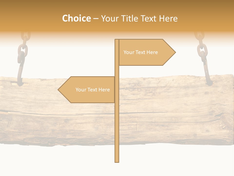Hanging Wood Sign PowerPoint Template