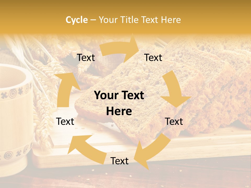 Spike Cut Sunflower PowerPoint Template