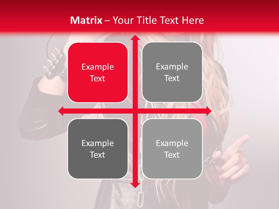 Woman Young Grey PowerPoint Template