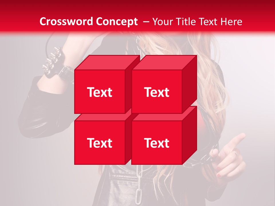 Woman Young Grey PowerPoint Template