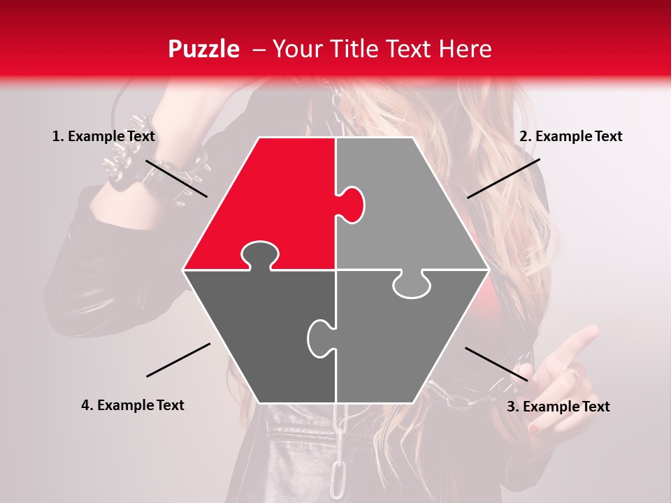 Woman Young Grey PowerPoint Template