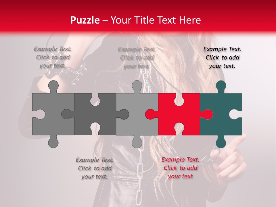 Woman Young Grey PowerPoint Template