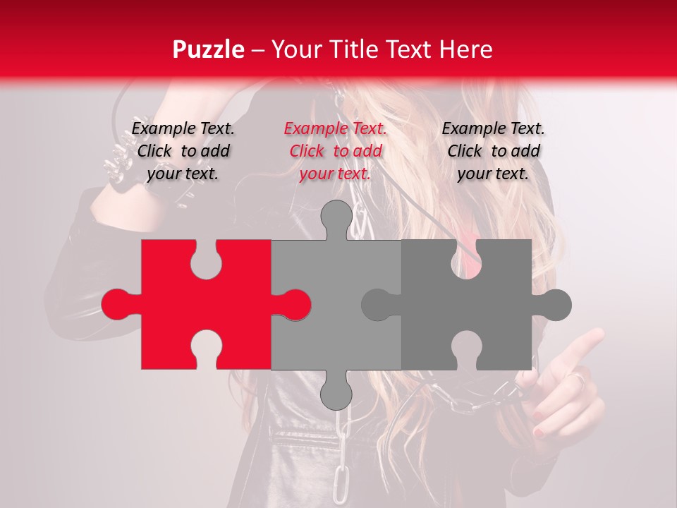 Woman Young Grey PowerPoint Template