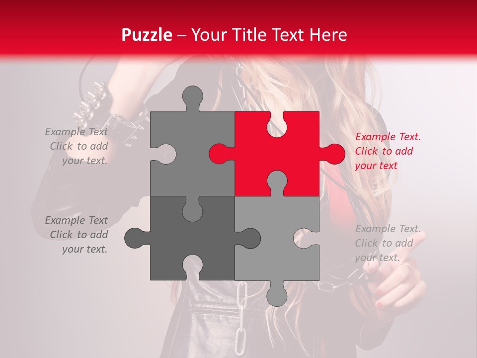 Woman Young Grey PowerPoint Template