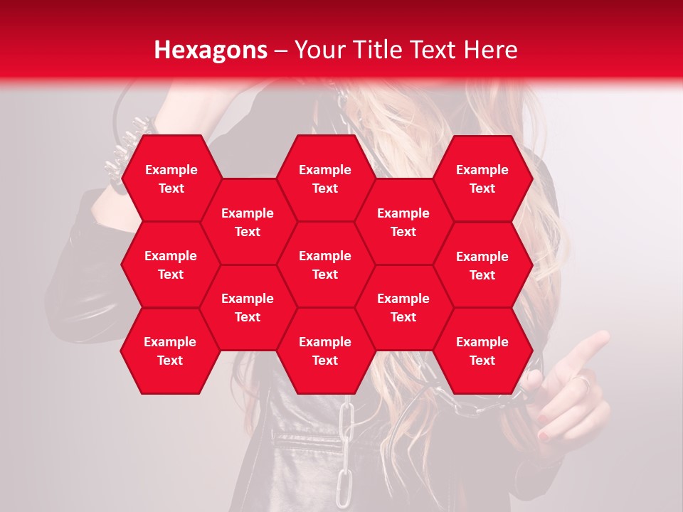 Woman Young Grey PowerPoint Template