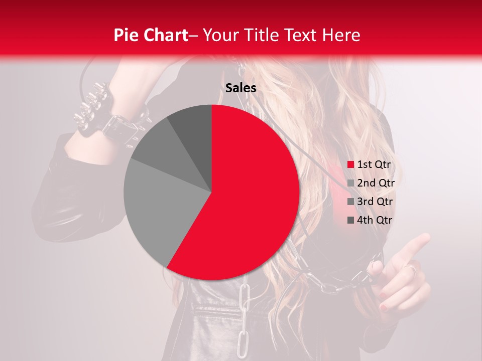 Woman Young Grey PowerPoint Template