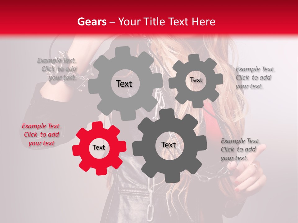 Woman Young Grey PowerPoint Template