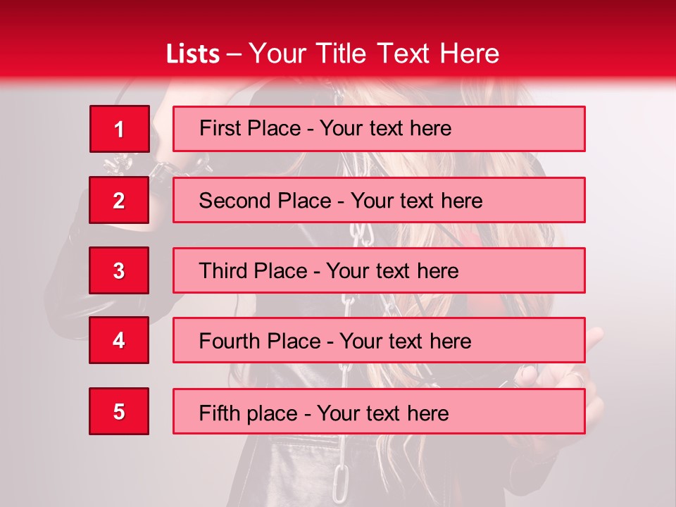 Woman Young Grey PowerPoint Template