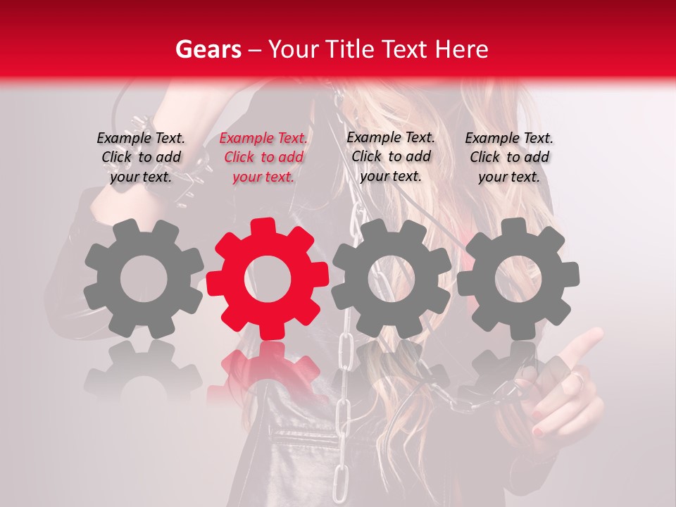 Woman Young Grey PowerPoint Template