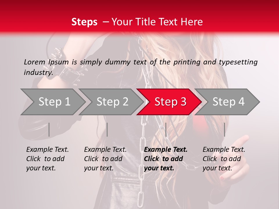 Woman Young Grey PowerPoint Template
