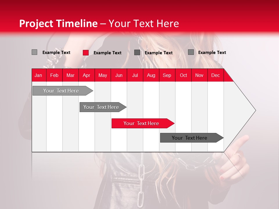 Woman Young Grey PowerPoint Template