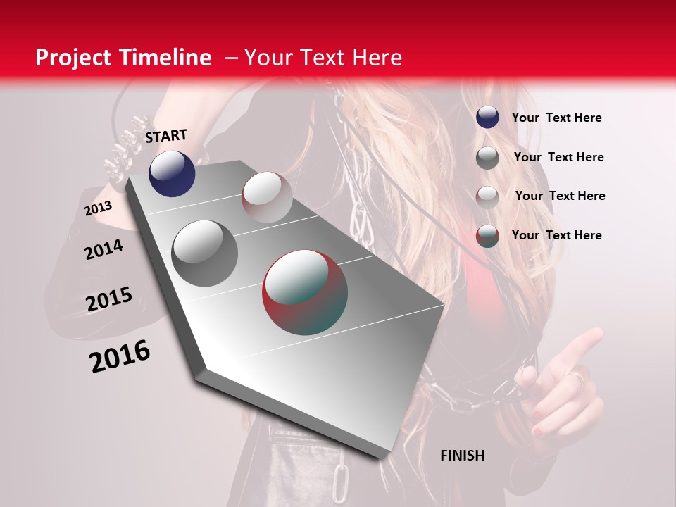 Woman Young Grey PowerPoint Template