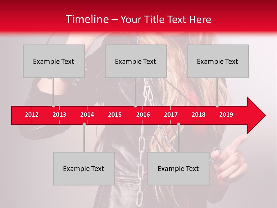 Woman Young Grey PowerPoint Template