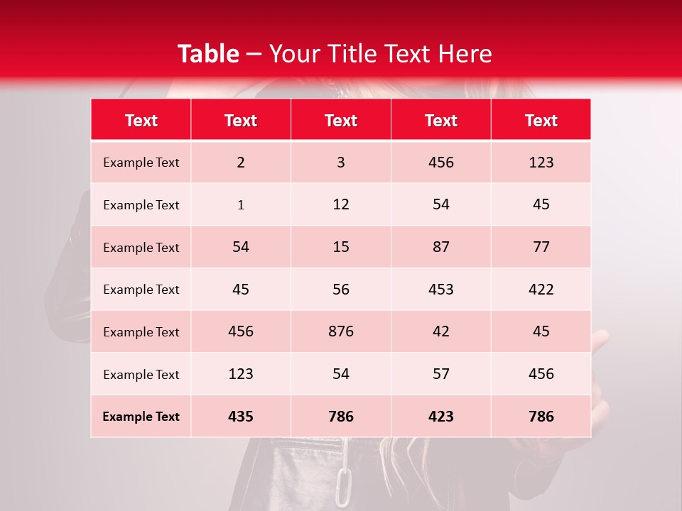 Woman Young Grey PowerPoint Template