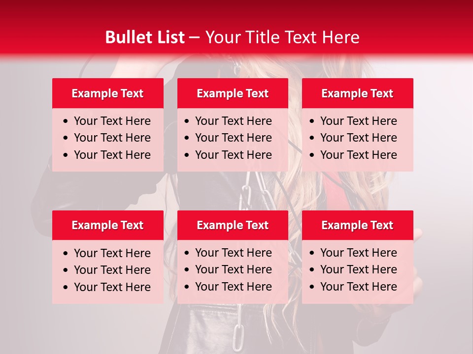 Woman Young Grey PowerPoint Template