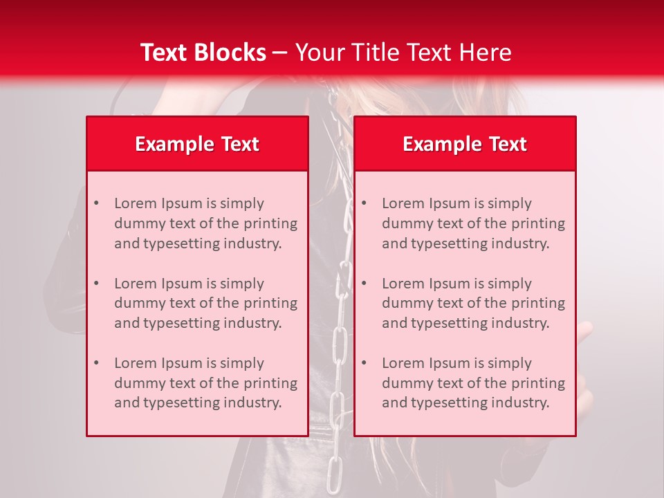 Woman Young Grey PowerPoint Template