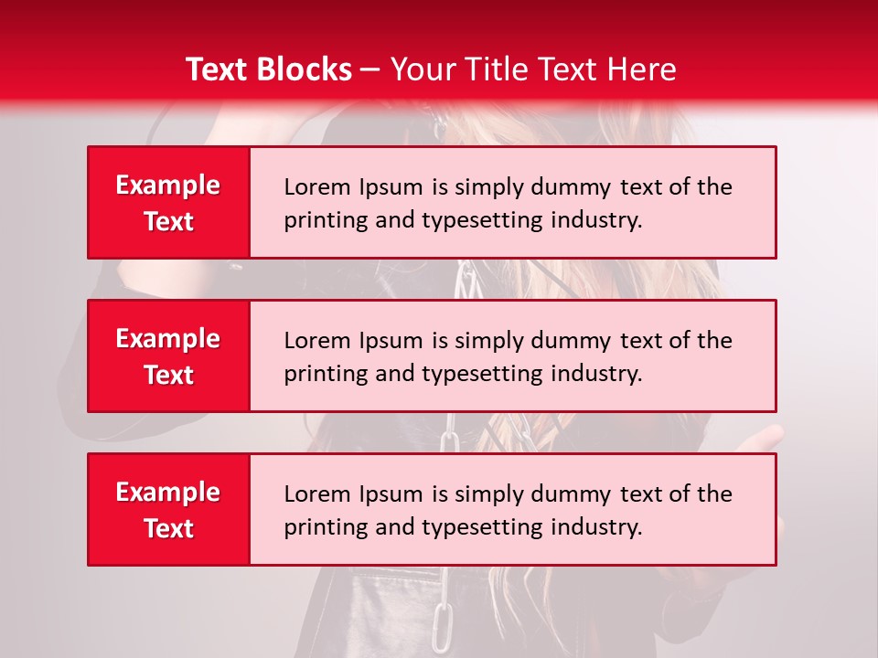 Woman Young Grey PowerPoint Template