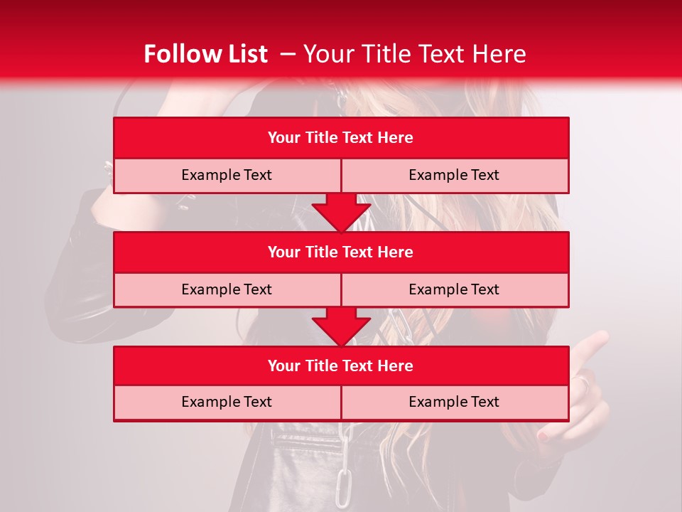 Woman Young Grey PowerPoint Template