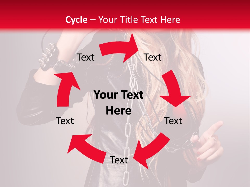 Woman Young Grey PowerPoint Template