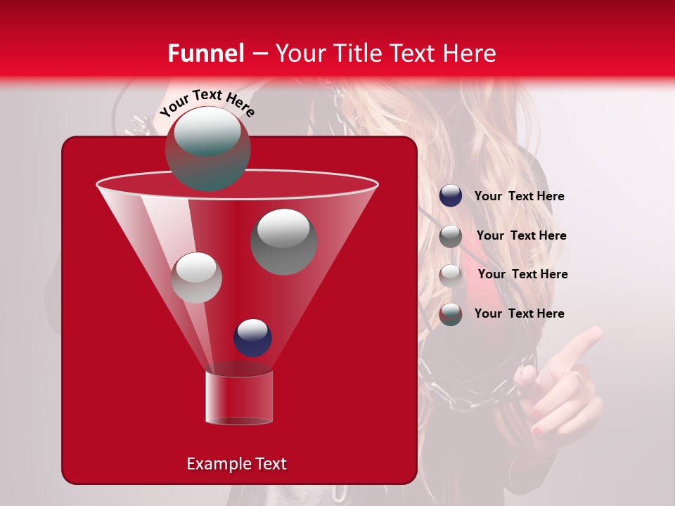 Woman Young Grey PowerPoint Template