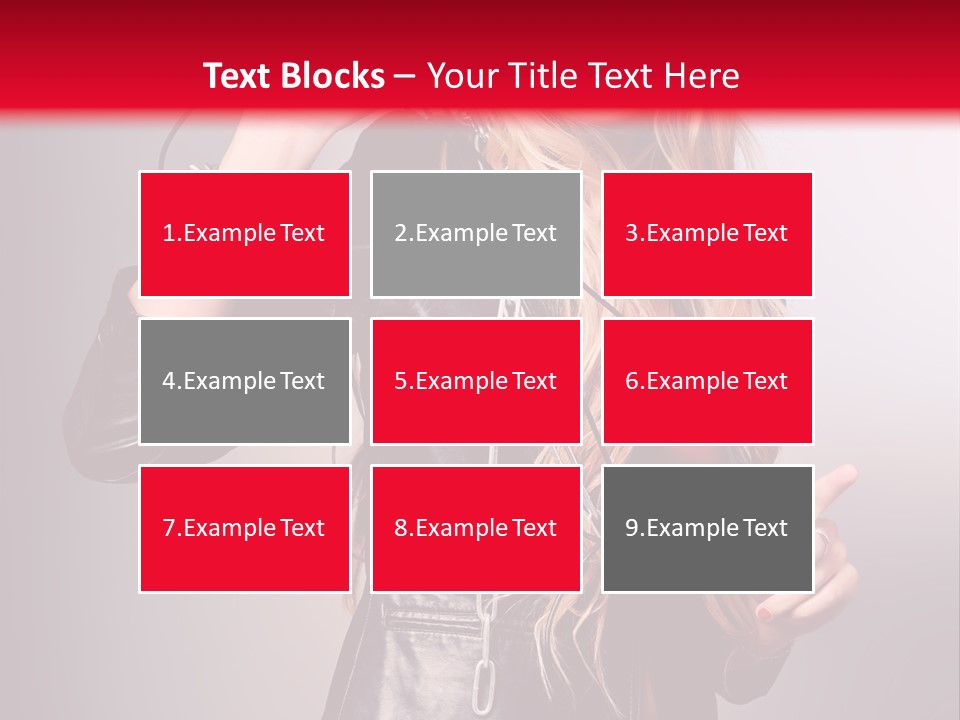 Woman Young Grey PowerPoint Template