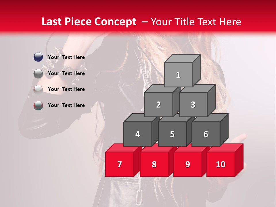 Woman Young Grey PowerPoint Template