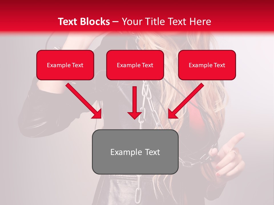 Woman Young Grey PowerPoint Template