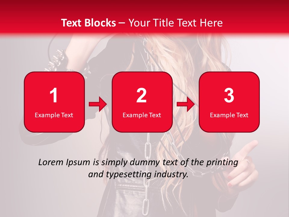 Woman Young Grey PowerPoint Template