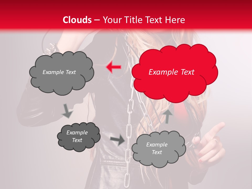 Woman Young Grey PowerPoint Template