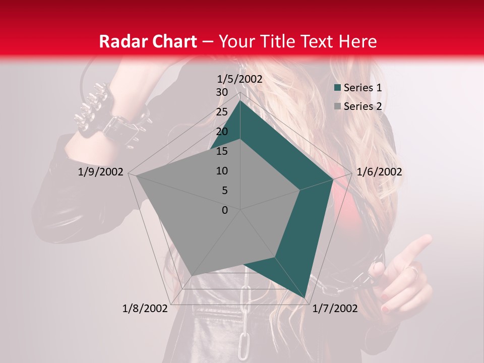 Woman Young Grey PowerPoint Template