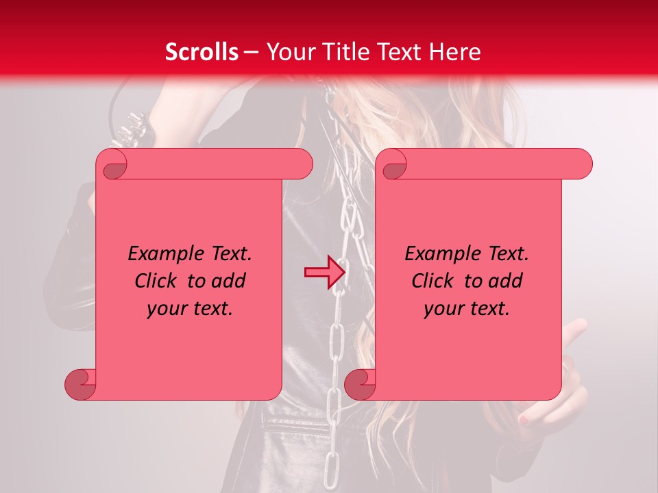 Woman Young Grey PowerPoint Template