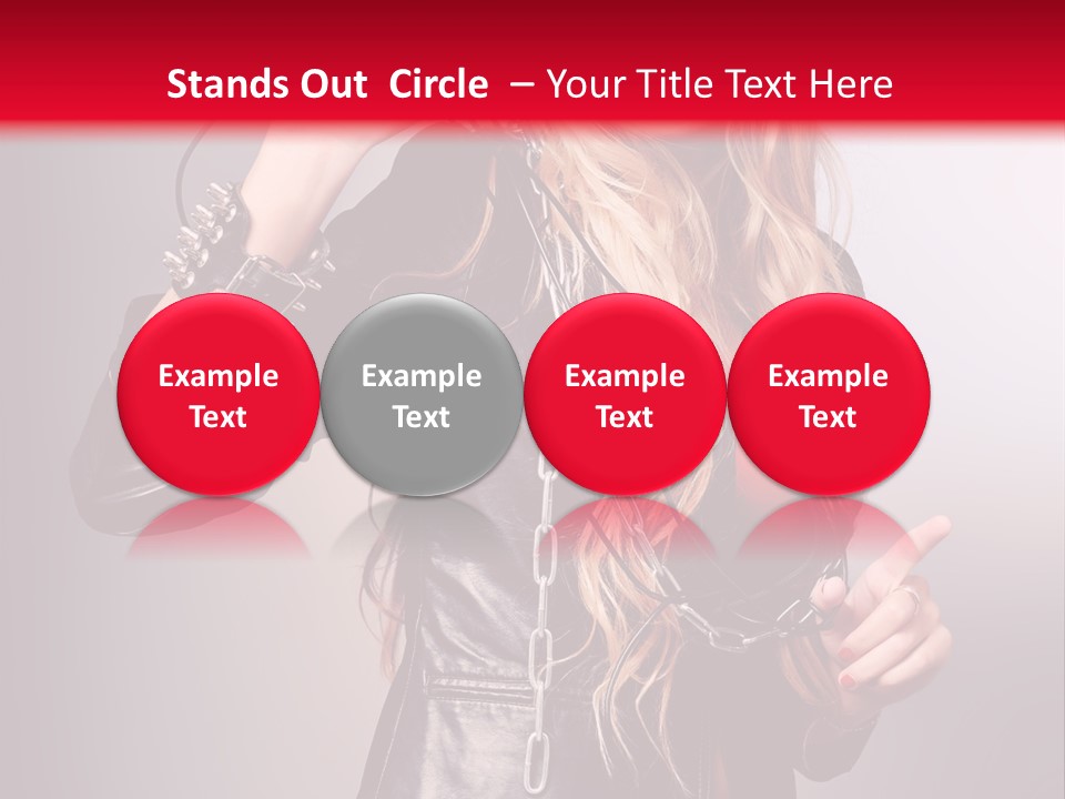 Woman Young Grey PowerPoint Template