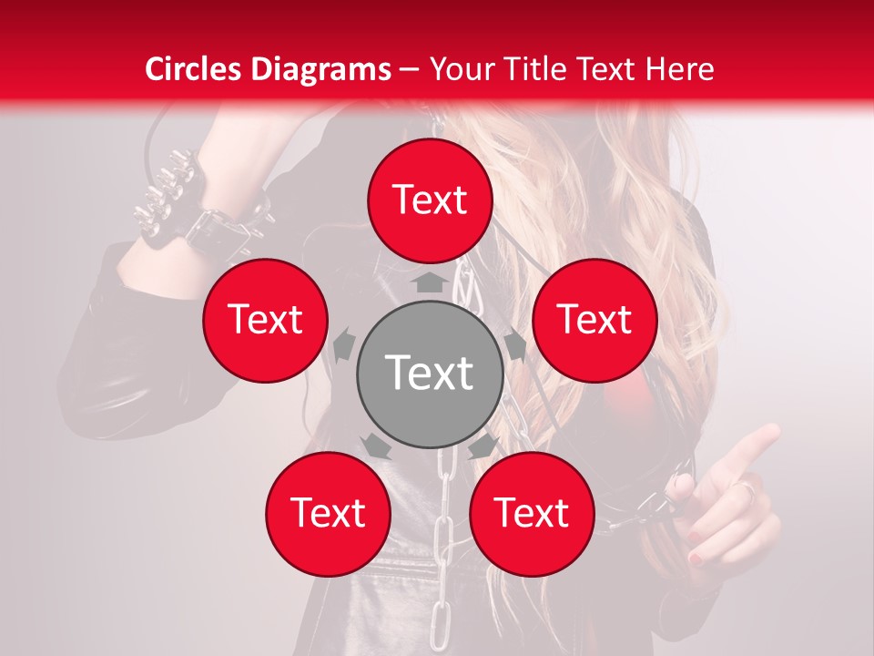 Woman Young Grey PowerPoint Template